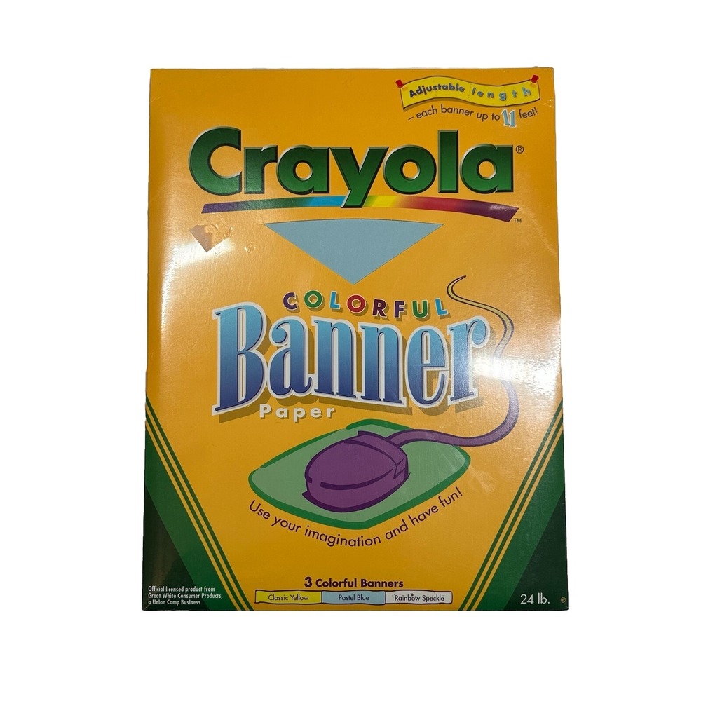 Crayola Colorful Banner Paper LOT OF 3 Colorful Banners New Sealed Classic - Picture 3 of 5